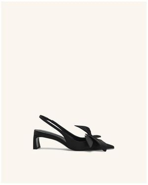 JW PEI Queena Zapatos De Tacón Destalonados Con Aplicaciones Florales En - Neutro
