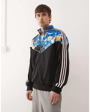 adidas Originals Adidas Football Manchester United X Stone Roses Full Zip Jacket - Blue