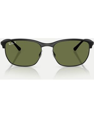 Ray-Ban Rb4469 Polarized Ultra Lenses Square Polarised Sunglasses With Lens - Green