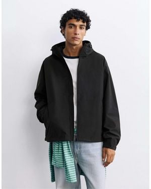 Pull&Bear – leichte regenjacke - Schwarz
