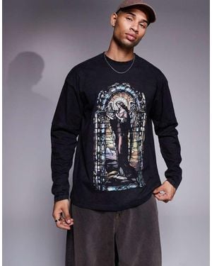 Liquor N Poker Renaissance Graphic Long Sleeve T-Shirt - Blue