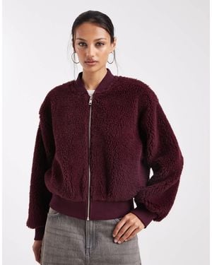 ASOS Bomber en imitation peau - Violet