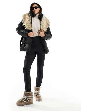 ASOS 4505 Ski & Snow Ski High Waisted Skinny Ski Trousers With Stirrup - Black