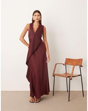ARRANGE Contrast Panel Sleeveless Maxi Dress - Pink