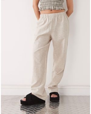 Monki Linen Pants - Natural