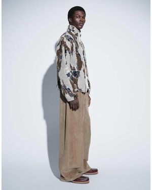 ASOS Oversized baggy Corduroy Trousers - White