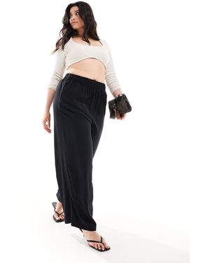 Yours Wide Leg Pull On Pants - Blue