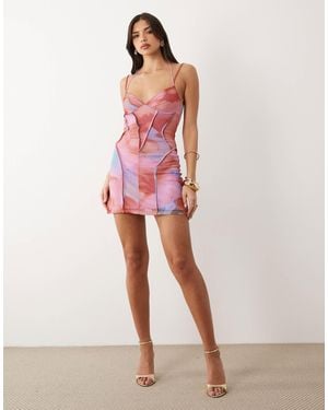 strapless open back dress Sissy Satin Lacy Babydoll main image 1