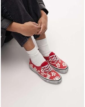 Vans Authentic Leaf Print Trainers - Pink