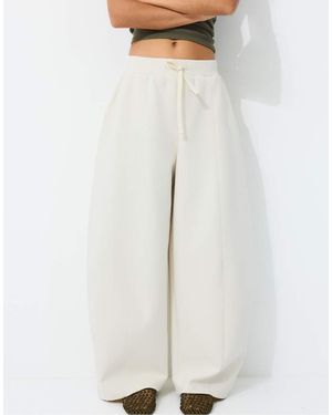 Stradivarius Wide-leg jogger Trousers - White