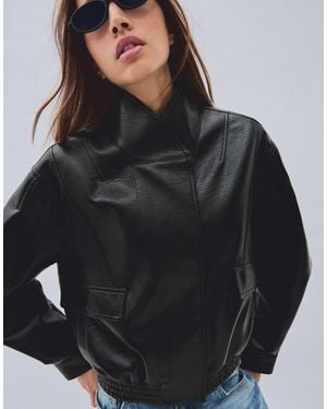 Bershka Oversize-jacke - Schwarz