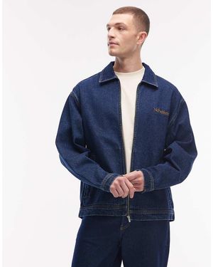 No Problemo Chaqueta Vaquera Con Lavado Medio Y Cremallera De Tejido Grueso De - Azul