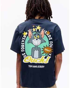 Pull&Bear T-Shirt Con Tom E Jerry - Blu