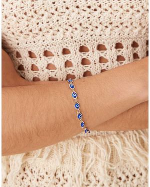 ASOS Pulsera Dorada Con Cuentas De Ojo Turco De - Marrón