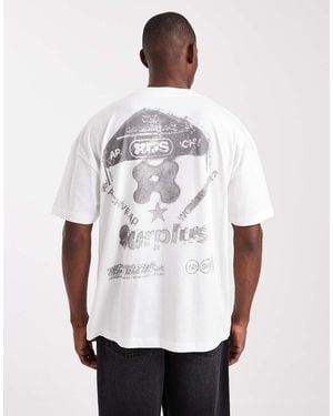 ASOS Relaxed T-shirt With Dropped Shoulders And Street Graphic - White