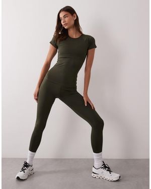 4505 Icon Active Bum Sculpt High Waist Gym leggings With Inner Pocket - Green