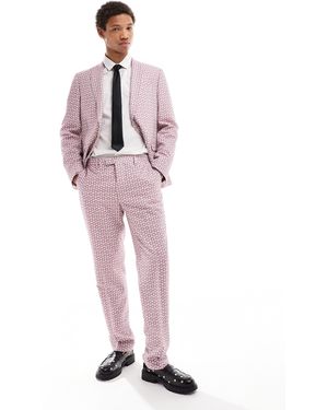 Twisted Tailor – florale jacquard-hose - Pink