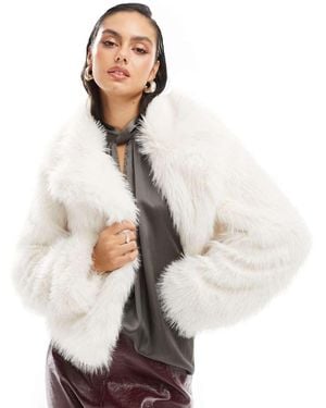 Threadbare Faux Fur Coat - Natural