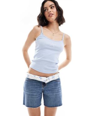 Hollister Low Rise baggy Denim Shorts - Blue