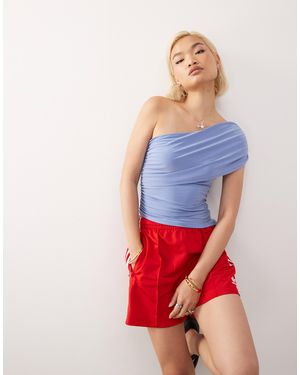 Collusion Extreme Off Shoulder Asymmetric Top - White