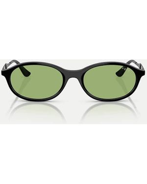 Vogue Occhiali Da Sole Ovali Neri Con Lenti Verdi - Verde
