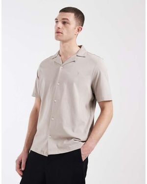 AllSaints Hudson Short Sleeve Shirt - Grey