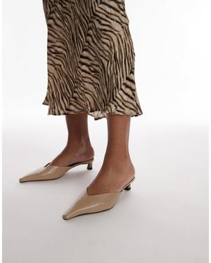 TOPSHOP Dolly - mules à talon et bout fermé - taupe - Neutre
