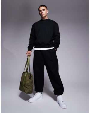 ASOS – premium – schwere oversize-jogginghose - Blau