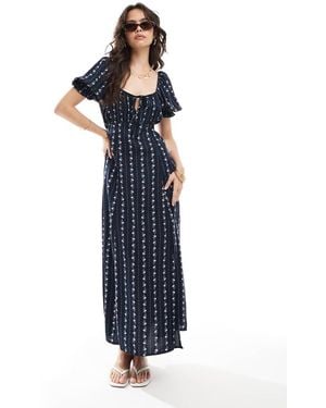 Miss Selfridge Spun Tea Dress - Blue