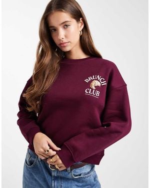 Mango Teen Brunch Graphic Sweatshirt - Purple
