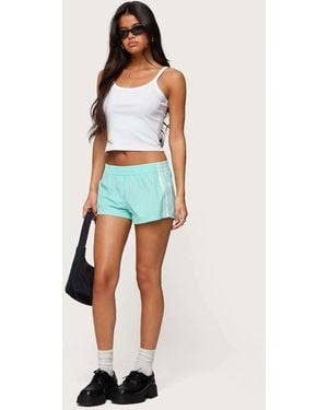 Edikted Nikki Nylon Shorts - Blue