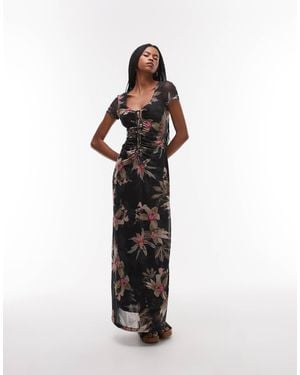 AllSaints – gabby – netzstoff-kleid - Weiß