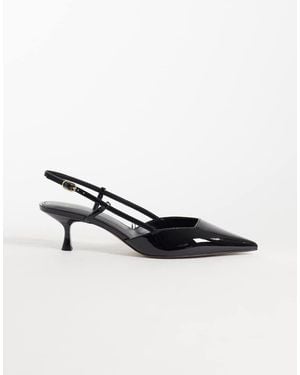 Mango Slingback Pumps Met Puntige Neus - Zwart