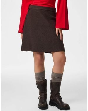 Pieces Malou High Waist Mini Skirt - Red
