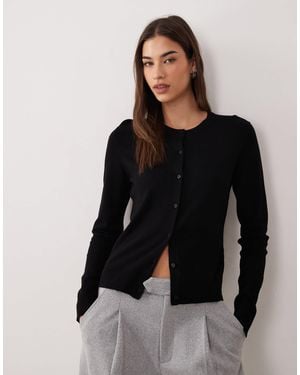 JJXX Crew Neck Knit Cardigan - Black