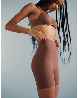 Calvin Klein Shapewear – figurformende shorts aus nicht verrutschendem netzstoff - Braun