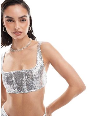 Collective The Label Corset Crop-Top - White