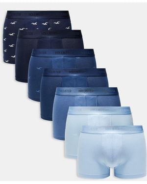 Hollister – 7er-pack klassische basic-unterhosen - Blau