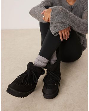 New Look Après-ski en suédine - Noir
