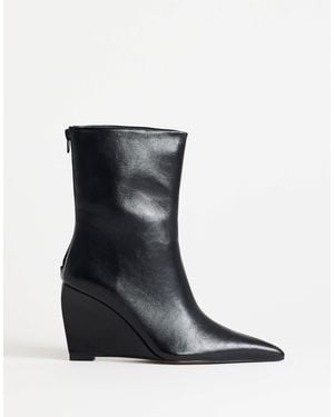 TOPSHOP Kendrick Sculpted Wedge Ankle Boot - Black