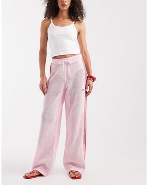 adidas Originals Crochet Track Trousers - Pink