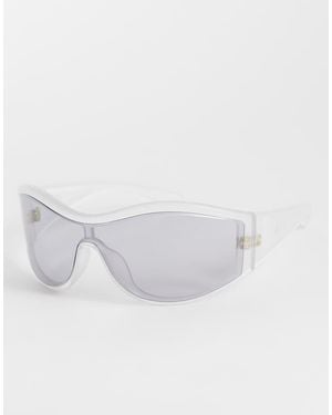 & Other Stories Wrap Around Visor Style Sunglasses - White