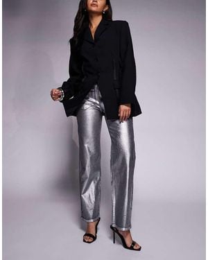 ASOS Comfort Stretch Straight Leg Jean - Metallic