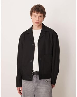 ASOS Lightweight Textured Harrington - Black