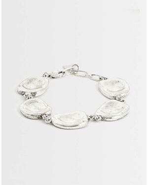 ASOS Chain Bracelet With Disc Detail - Natural