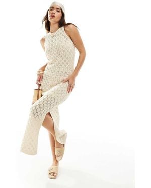 Vero Moda Crochet Maxi Tank Dress - White