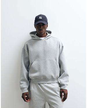 CERNUCCI – kastiger oversize-kapuzenpullover aus material - Grau