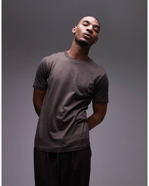 Mango Camiseta Oscuro Premium De - Gris