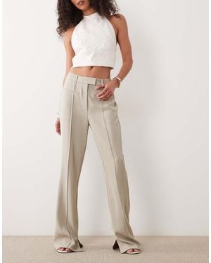 ASOS Elegante Soepelvallende Flare-Broek - Naturel