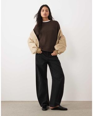 Abercrombie & Fitch Knitted Slouchy Jumper - Black